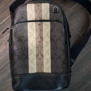 Coach Black and Tan Belt Bag